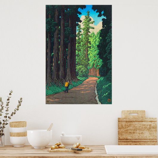 Weg naar Nikko door Kawase Hasui Japanse Kunst Poster (Keuken)