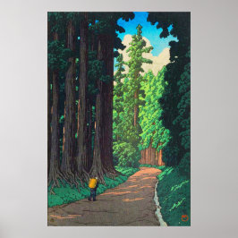Weg naar Nikko door Kawase Hasui Japanse Kunst Poster