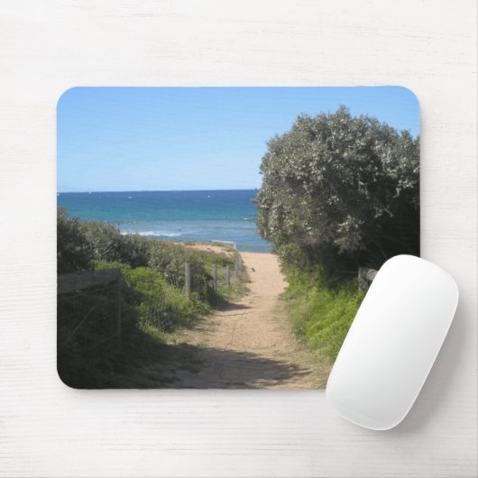 Weg naar palmstrand muismat (Met muis)