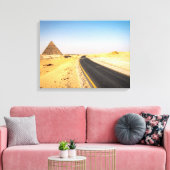 Weg naar piramides canvas afdruk (Insitu (Woonkamer))