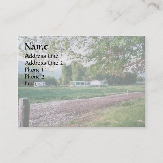 Weg naar Ranch Homes Visitekaartje (Voorkant)