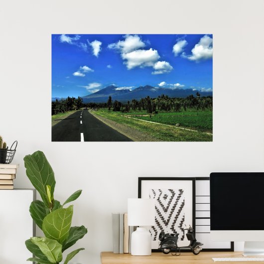 Weg naar Rinjani Poster (Thuiskantoor)
