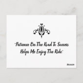 Weg naar succes briefkaart (Achterkant)