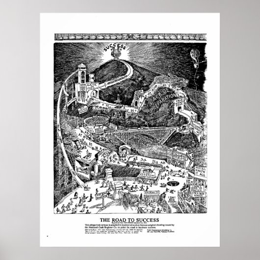 WEG NAAR SUCCESS Framed Print (Voorkant)