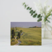 Weg naar Terrapille in het briefkaart Toscane (Staand voorkant)