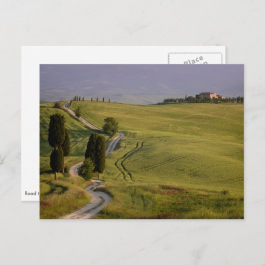 Weg naar Terrapille in het briefkaart Toscane (Voorkant / Achterkant)