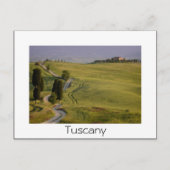 Weg naar Terrapille in Toscane briefkaart met witt (Voorkant)