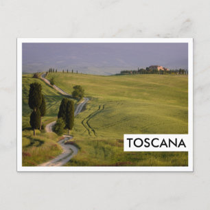 Weg naar Terrapille in Toscane, Toscana Briefkaart