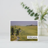 Weg naar Terrapille in Toscane, Toscana Briefkaart (Staand voorkant)
