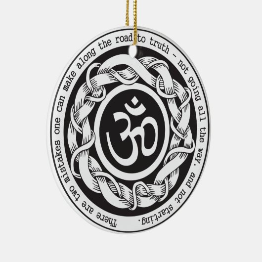 Weg naar Truth Devanagari Om Symbol Keramisch Ornament (Rechts)