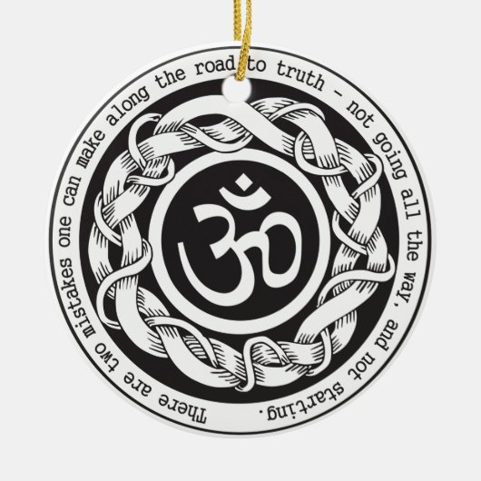 Weg naar Truth Devanagari Om Symbol Keramisch Ornament (Voorkant)