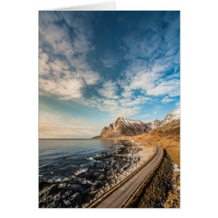 Weg naar Vikten Noorwegen Landschap Card