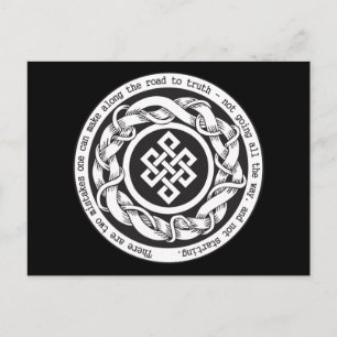 Weg naar waarheid eindeloze knoop briefkaart