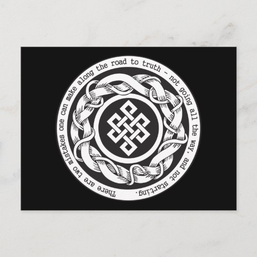 Weg naar waarheid eindeloze knoop briefkaart (Voorkant)