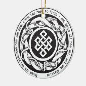 Weg naar waarheid eindeloze knoop keramisch ornament (Links)