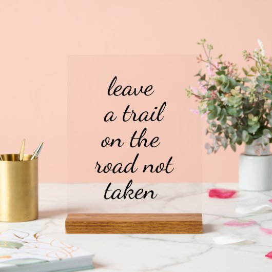 Weg niet genomen acryl teken acryl bord (Huwelijk)