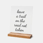 Weg niet genomen acryl teken bord (Hoek)