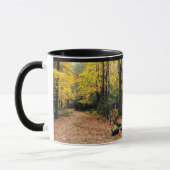 weg niet gevolgd - gedrukt gedicht op Mok - najaar (Links)