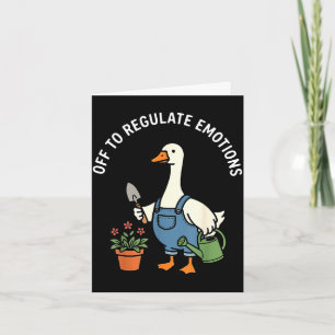 Weg om emoties te reguleren grappige gans tuiniere kaart