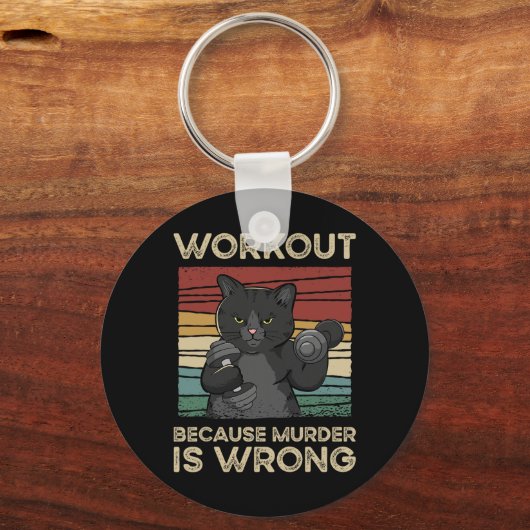 Weg omdat moord een verkeerde kattenkat is,  sleutelhanger (Voorkant)
