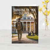 Weg op de universiteit Denken aan je mannelijke st Kaart (Gele Bloem)