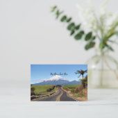Weg over de afstand, Mt Taranaki, Straight Road Visitekaartje (Staand voorkant)