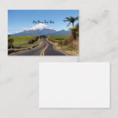 Weg over de afstand, Mt Taranaki, Straight Road Visitekaartje (Voorkant / Achterkant)