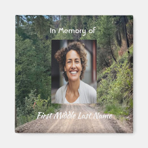 Weg pad herdenkingsgebedskaart foto aandenken magneet
