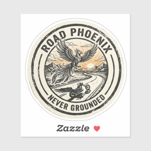 Weg Phoenix Nooit Gegrond Motorrijder Sticker (Vel)