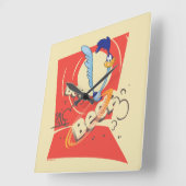 WEG RUNNER™ BEEP BEEP!™ - Zonnebeeld Vierkante Klok (Hoek)