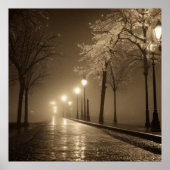  weg Sepia Scene 1930s Fantasy Poster (Voorkant)