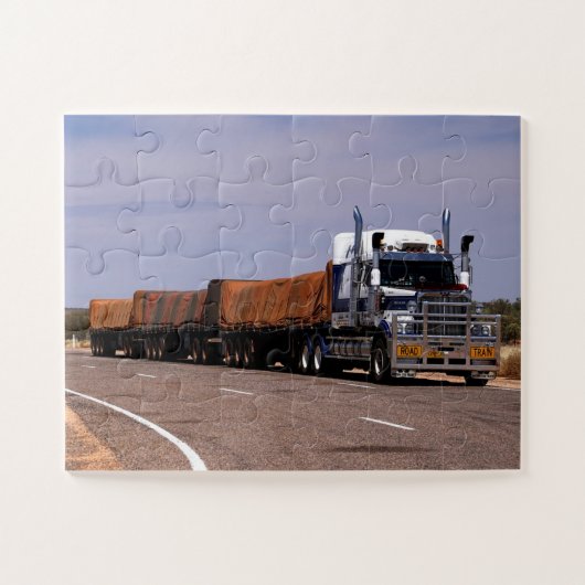 Weg Trein Truck Australië Lasseter Highway Legpuzzel (Horizontaal)