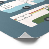 WEG TRIP! Campervan vanlife RV Trailer Blue Poster (Hoek)