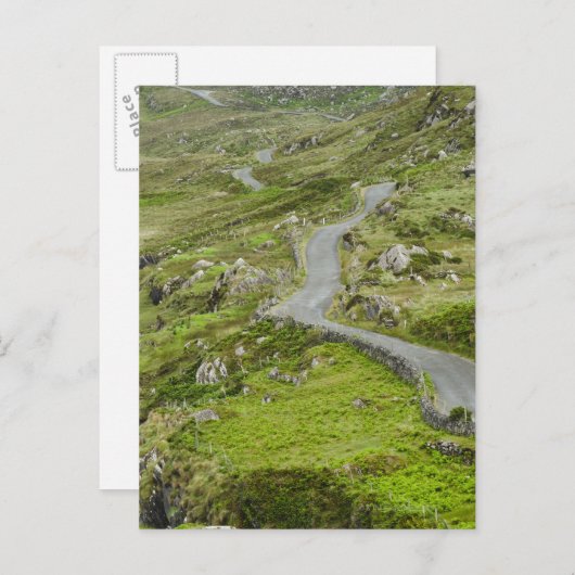 Weg tussen Ballaghacahreen en CaAugurken. Briefkaart (Voorkant / Achterkant)