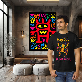 Weg uit deze wereld Vibrant Pop Art T-shirt