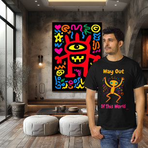 Weg uit deze wereld Vibrant Pop Art T-shirt