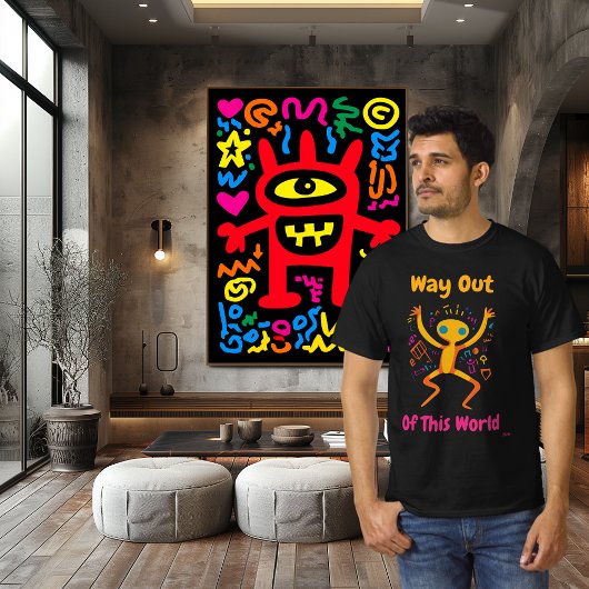 Weg uit deze wereld Vibrant Pop Art T-shirt
