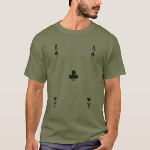 Weg van clubs Funny Halloween Costume Poker Pl T-shirt