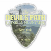 Weg van de duivel (pijlpunt) sticker (Voorkant)