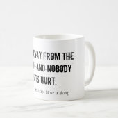 WEG VAN DE KOFFIE EN NIEMAND RAAKT GEWOND. KOFFIEMOK (Voorkant rechts)