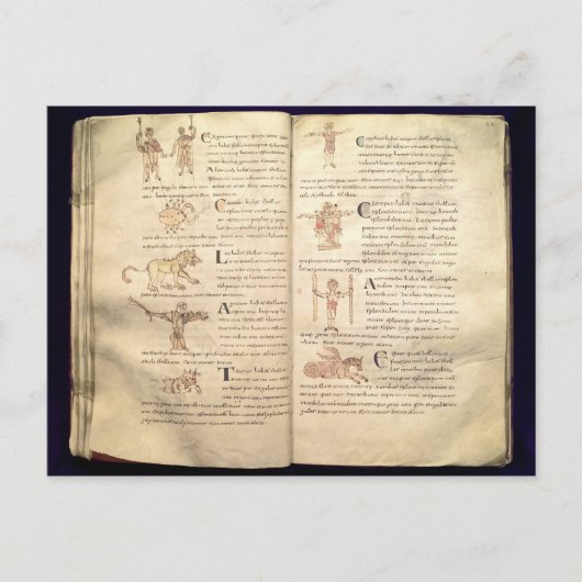 Weg van de maan over de constellaties briefkaart (Voorkant)