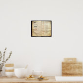 Weg van de maan over de constellaties poster (Keuken)