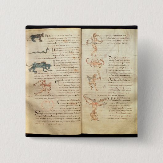 Weg van de maan over de constellaties vierkante button 5,1 cm (Voorkant)