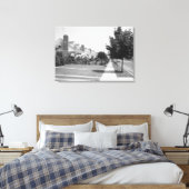 Weg van de woningen canvas afdruk (Insitu (Slaapkamer))