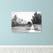 Weg van de woningen canvas afdruk (Insitu (Houten vloer))