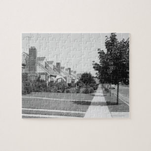 Weg van de woningen legpuzzel