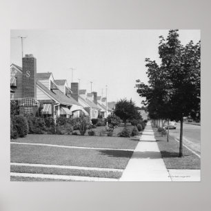 Weg van de woningen poster