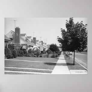 Weg van de woningen poster