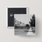 Weg van de woningen vierkante button 5,1 cm (Voorkant /achterkant)