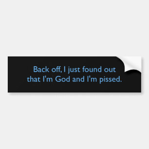 Weg van God boos Bumpersticker